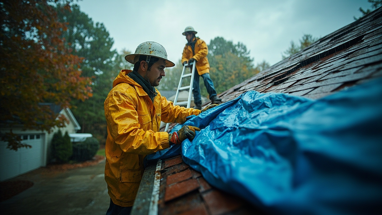 Emergency Roof Leak Tarping in Atlanta – 24/7 Response Within 60 Minutes